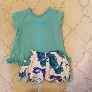Three Friends Girl top and shorts set